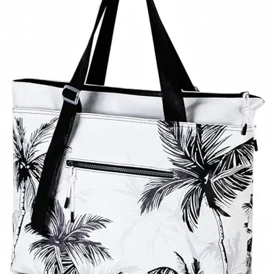 Große wasserdichte Strandtasche mit Reißverschluss für Damen und Herren, leicht, ideal für Urlaub und Wochenenden