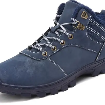 Ricema Winterstiefel für Herren und Damen – Warm gefüttert, rutschfest, ideal für Schnee und Alltag, Blau, Größe 37 EU