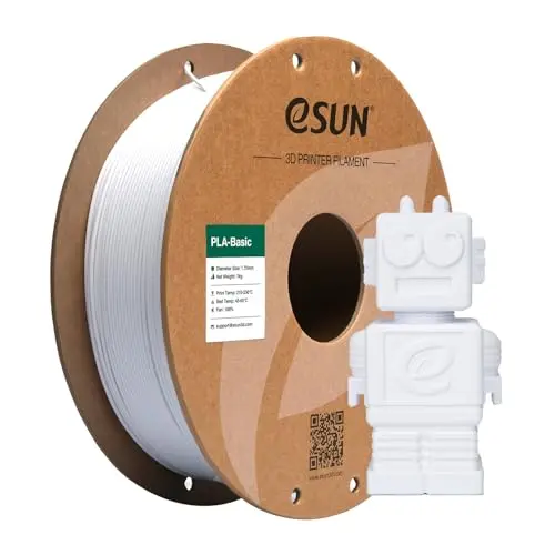 eSUN PLA Filament 1.75mm - 1KG Spule in Kühles Weiß für 3D Drucker