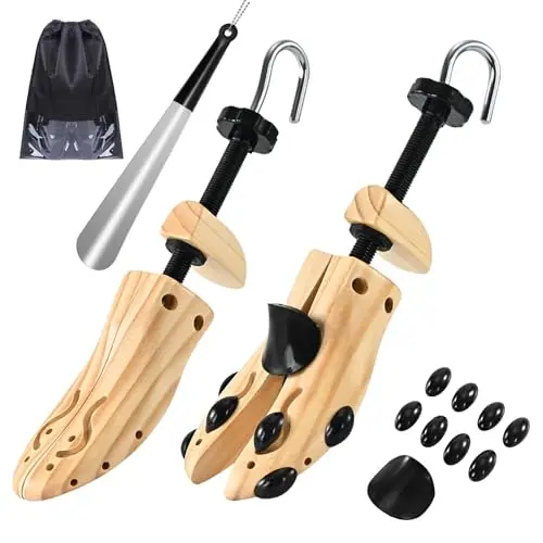 JJDPARTS Schuhspanner Holz für Herren und Damen, einstellbar für perfekte Passform