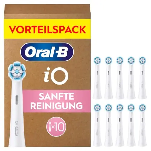 Oral-B iO Aufsteckbürsten, sanfte Reinigung, Weiß, 10 Stück
