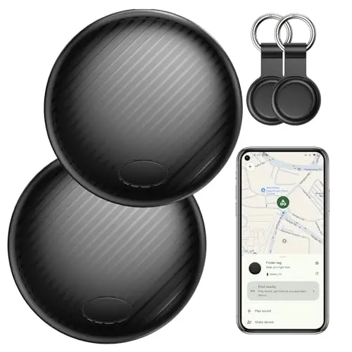 AICPAN GPS Tracker 2-Pack - Schlüsselfinder kompatibel mit Google Mein Gerät Finden App für Geldbörse und Gepäck