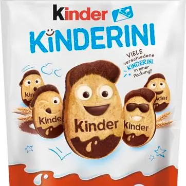 Kinder Kinderini 250g Milch- & Kakao-Mürbekekse mit Gesichtern