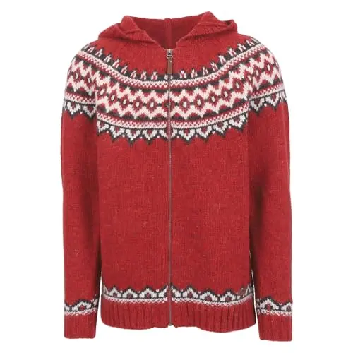ICEWEAR Brynjudalur Woll-Cardigan mit Kapuze und Reißverschluss