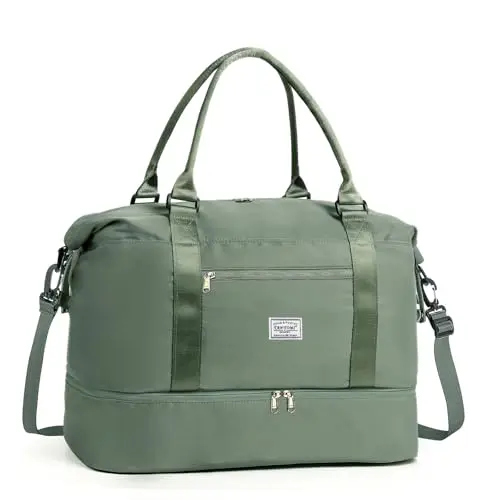 TANTOMI Reisetasche Damen Wasserdicht Weekender mit Schuhfach und extra Stauraum