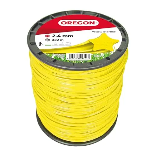 Oregon Yellow Star Trimmerfaden, Profiqualität, 2,4 mm, 332 m, kompatibel mit Freischneidern