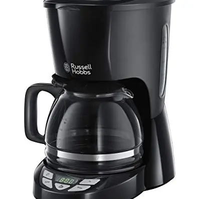 Russell Hobbs Kaffeemaschine mit digitalem Timer, 10 Tassen, Warmhalteplatte, Schwarz