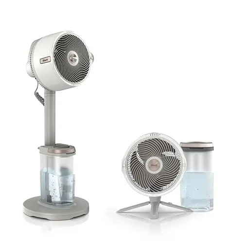 Shark FlexBreeze Pro Mist Akku-Ventilator für Innen und Außen mit Fernbedienung, leise, tragbar, 5 Geschwindigkeitsstufen