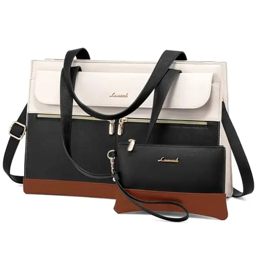 LOVEVOOK Laptoptasche 15,6 Zoll für Damen - Wasserdichte Handtasche, Arbeitstasche & Shopper für Büro und Uni