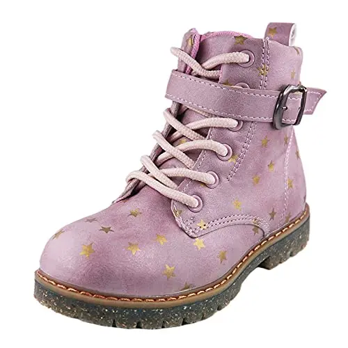 TZJS Wasserdichte Winterschuhe für Mädchen und Jungen - Klassische Stiefel in Rosa, Größe 30