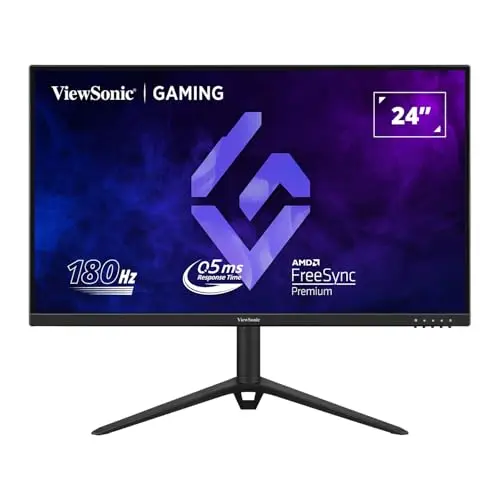 ViewSonic VX2428J 24 Zoll Gaming Monitor - Full-HD, 165 Hz, FreeSync Premium, Höhenverstellbar, Schwarz