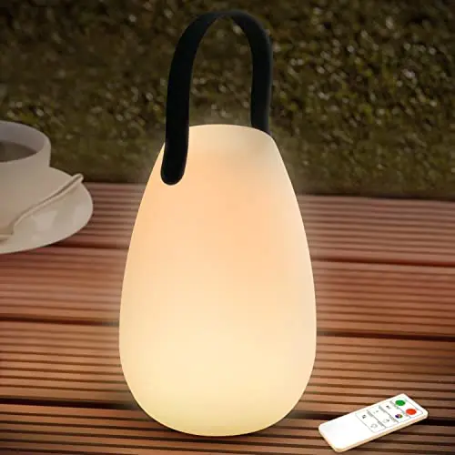 FUYO Tragbare LED Outdoor Lampe - Dimmbare Tischleuchte mit 8 Farben für Garten und Innenräume