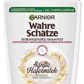 Garnier Wahre Schätze Beruhigendes Shampoo mit Hafermilch, 1L für empfindliches Haar