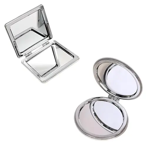 GUTERTOP 2er Set Zweiseitiger Kosmetikspiegel für Schminken und Rasieren