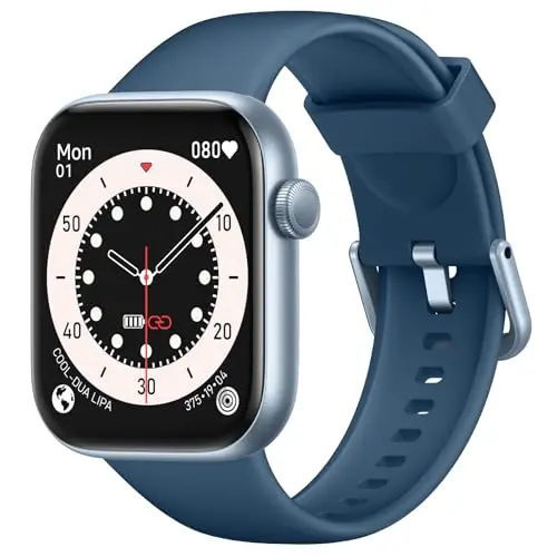 Smartwatch für Damen und Herren, 1,85" HD Touch Fitnessuhr mit Telefonfunktion, 140+ Sportmodi, IP68 wasserdicht, für iOS und Android