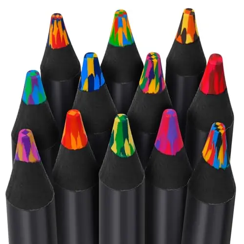 Surhik Ostergeschenke für Kinder, 12 Regenbogenstifte, Kinder Geschenk für Mädchen & Jungen 4-12 Jahre, Geburtstags- und Weihnachtsgeschenk