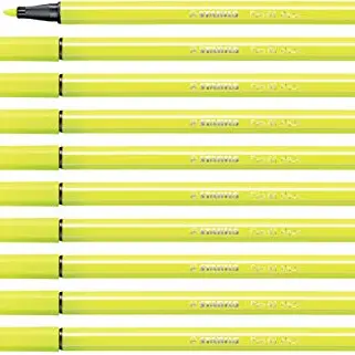 STABILO Premium-Filzstift Pen 68 - 10er Pack - Neongelb