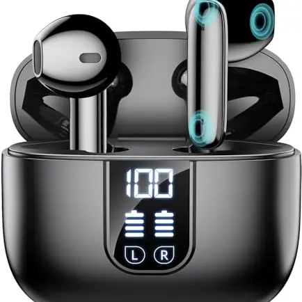 Kabellose Bluetooth In-Ear Kopfhörer mit 35 Std. Spielzeit, ENC Noise Cancelling und IP7 wasserabweisend
