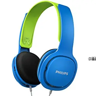 Philips SHK2000BL Over Ear Kinder Kopfhörer mit LED-Leuchten und Lautstärkebegrenzung, Blau