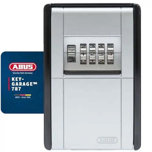 ABUS KeyGarage 787 - Wandmontierte Schlüsselbox - Für Schlüssel oder kleine Wertsachen - Schwarz-Silber