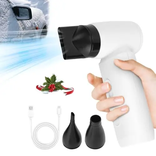 Tragbarer Turbo Fön – Mini Jet Gebläse, Wiederaufladbarer Schreibtischventilator