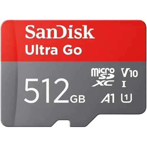 SANDISK Ultra Go Micro SDXC Speicherkarte 512 GB mit SD Adapter für Android Smartphones und Tablets