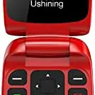 CHAKEYAKE Seniorenhandy Klapphandy mit großen Tasten, 1.7 Zoll Display, Dual SIM, SOS Taste, Taschenlampe (Rot)