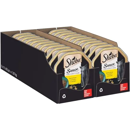 Sheba Sauce Collection - Nassfutter für Katzen mit Huhn, 2x85g