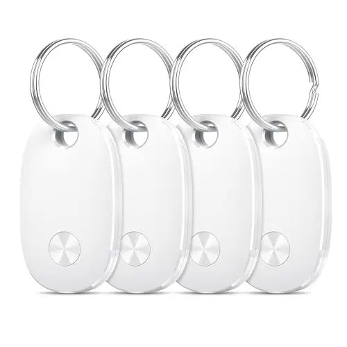 Smart Air Tracker 4er Pack - Bluetooth Schlüsselfinder für Gepäck und Taschen, Austauschbarer Akku