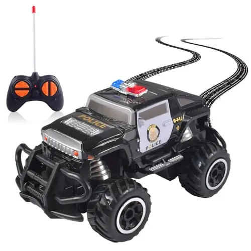 Ferngesteuertes Polizeiauto mit Licht – Robustes Mini RC Offroad Auto für Kinder ab 3 Jahren