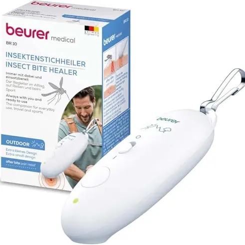 Beurer BiteX Travel Insektenstichheiler BR 10 – Reisen-Stichheiler gegen Juckreiz, kleiner Wärmestift mit Karabiner