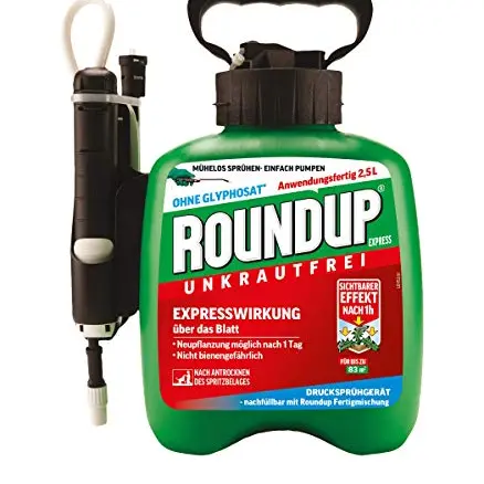 Roundup Unkrautfrei Express, 2,5 L Drucksprüher zur Unkrautbekämpfung im Garten