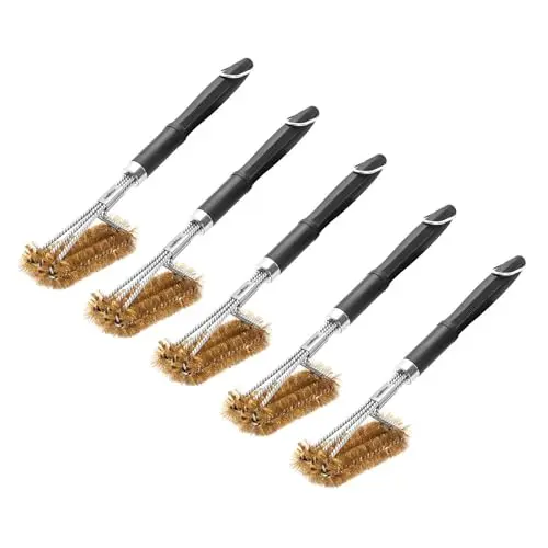 Grillfürst Premium Grillbürste mit Messingborsten, 45 cm – Reinigungsbürste für Grillroste