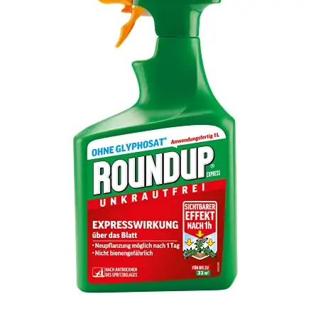 Roundup Unkrautfrei Express 1L - Wirksamer Unkrautvernichter für Gartenpflanzen