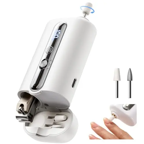 ChoreChamp 4-in-1 elektrisches Maniküre/Pediküreset mit LED-Anzeige, nagelknipser und wiederaufladbar