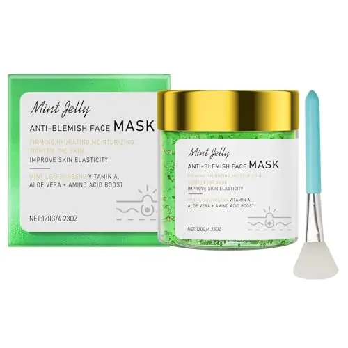 Feuchtigkeitsspendende Gel-Maske mit Hyaluronsäure – Anti-Aging, für strahlende, tiefenhydratisierte Haut, 120g inkl. Applikatorpinsel