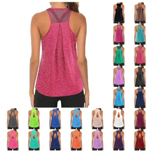 Damen Sportshirt Yoga Tank Top Ärmellos Laufshirt Fitness Activewear