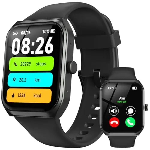 TUYOMA Smartwatch für Herren und Damen - 1,91" Wasserdichte Sportuhr mit Herzfrequenz, Schlafmonitor und 100+ Sportarten für Android und iOS