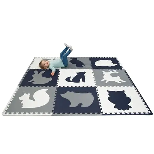 Hakuna Matte Baby-Puzzlematte Wald 180 x 180 cm