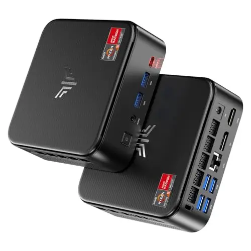NiPoGi E3B Mini PC mit Windows 11 Pro, AMD Ryzen 5, 16GB RAM, 512GB SSD, WiFi 6, Bluetooth 5.2, Triple Display