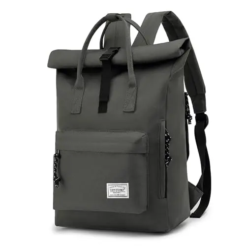 TANTOMI Laptop Rucksack 15,6 Zoll, wasserdicht, weit öffnbar, für Schule, Freizeit und Reisen