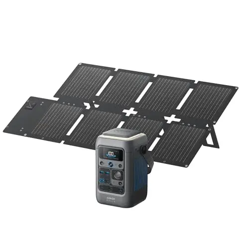 Anker SOLIX C300 Powerbank Station 90000mAh mit 60W Solarpanel für Camping und Reisen