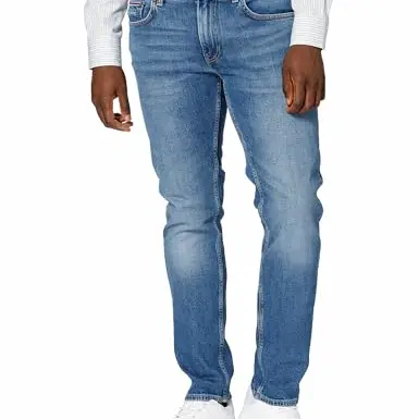 Tommy Hilfiger Herren Jeans Core Straight Denton mit Stretch, Blau