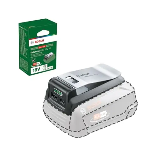 Bosch USB Adapter 18V-45 für vielseitiges Laden (USB-C/USB-A Power Adapter)