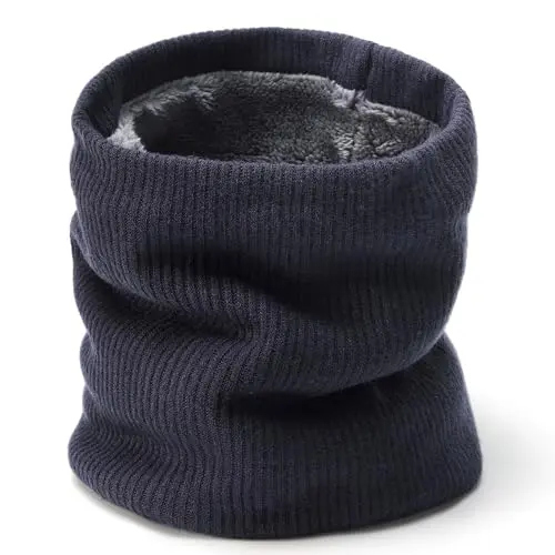 BARFULKER Winter Halsschlauch für Herren und Damen – winddichter Halswärmer und Gesichtsschal in Marineblau