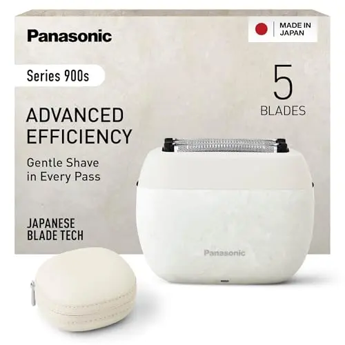 Panasonic ES-PV6B-W803 Series 900s Premium Rasierer für Männer, Nass- und Trocken, 5 Klingen, Bartsensor, USB-C, Case