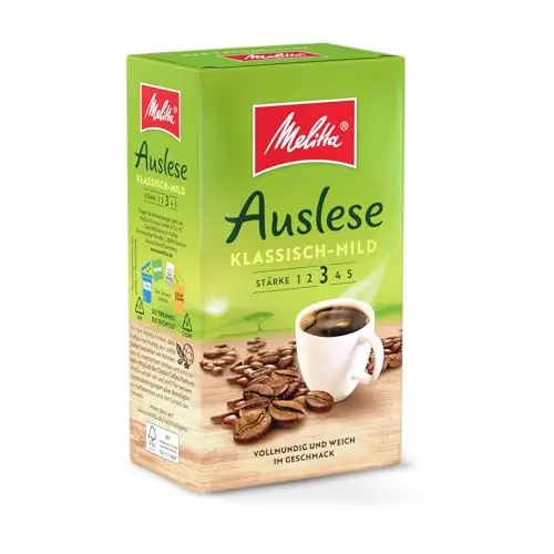 Melitta Auslese Klassisch-Mild Filterkaffee 500g, mittlere Röstung, gemahlen