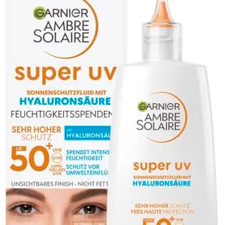 Garnier Ambre Solaire LSF 50+ UV Fluid Sonnenschutz für das Gesicht, unsichtbar & mattierend - 40ml