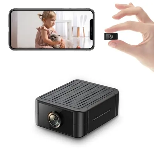 Liretope Mini Kamera 4K HD WLAN Indoor Überwachungskamera mit Nachtsicht und Bewegungsmelder