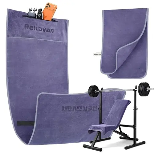 Fitness Handtuch Set - Großes Handtuch 135×50 cm & Sporthandtuch 100×30 cm - Schnelltrockend & Sanft - Ideal für Yoga und Gym